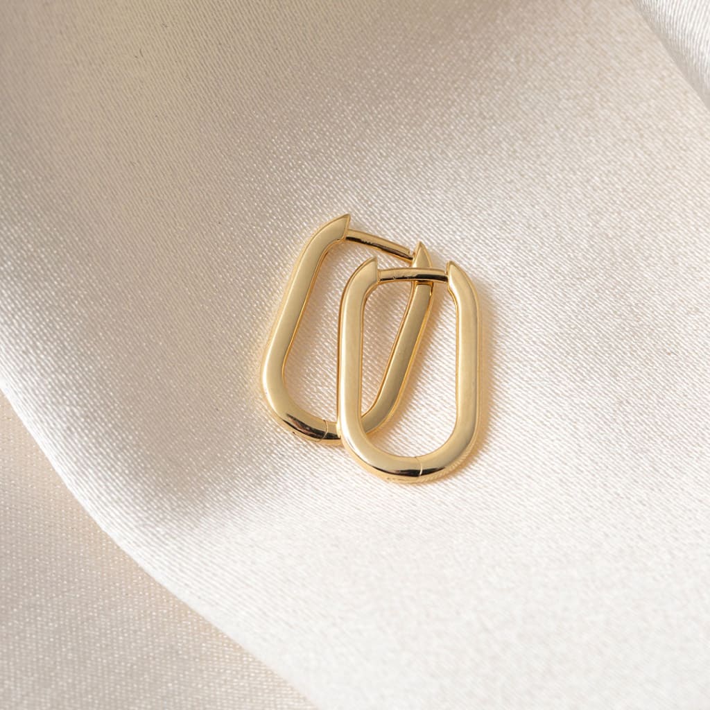 Paperclip Huggies | 9ct Gold