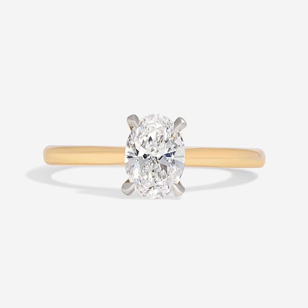 Paris .80ct gold oval solitaire diamond engagement ring Dublin