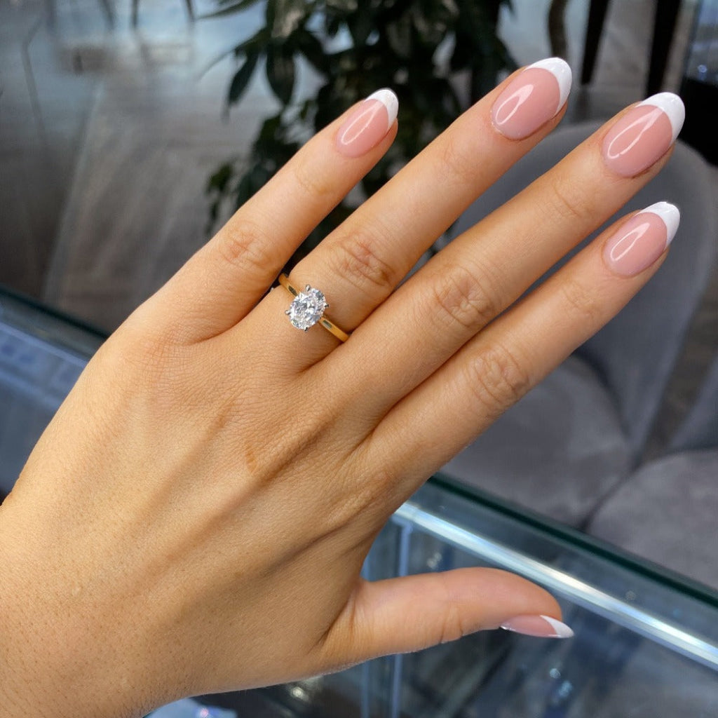 lab-grown diamond engagement ring