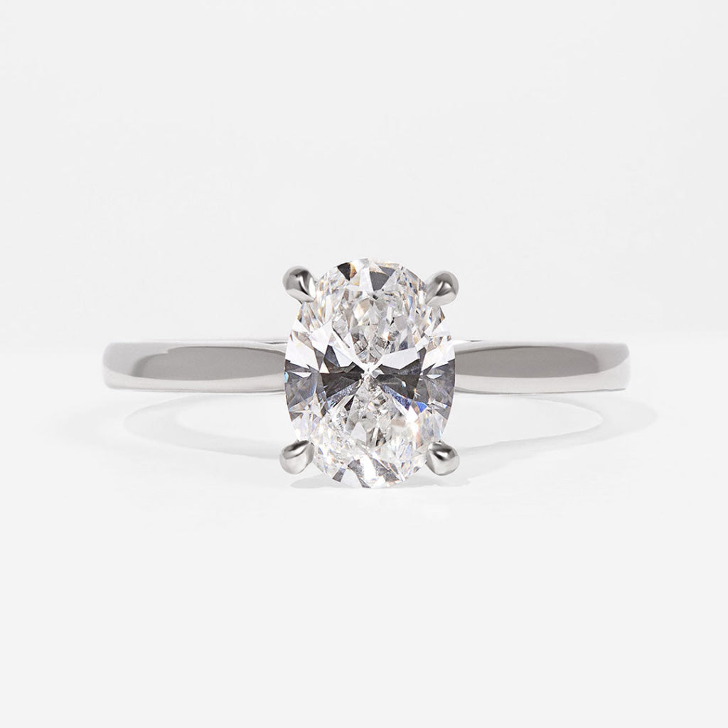 PARIS 1.50ct | Oval Solitaire Lab Grown Diamond Engagement Ring in Platinum