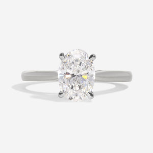 PARIS 1.20ct | Oval Solitaire Lab Grown Diamond Engagement Ring in Platinum