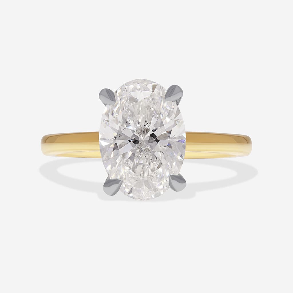 PARIS 3ct | Oval Solitaire Lab Diamond Set in 18ct Gold