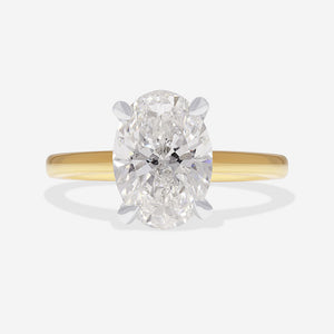 PARIS 3ct | Oval Solitaire Lab Grown Diamond Engagement Ring in 18ct Gold