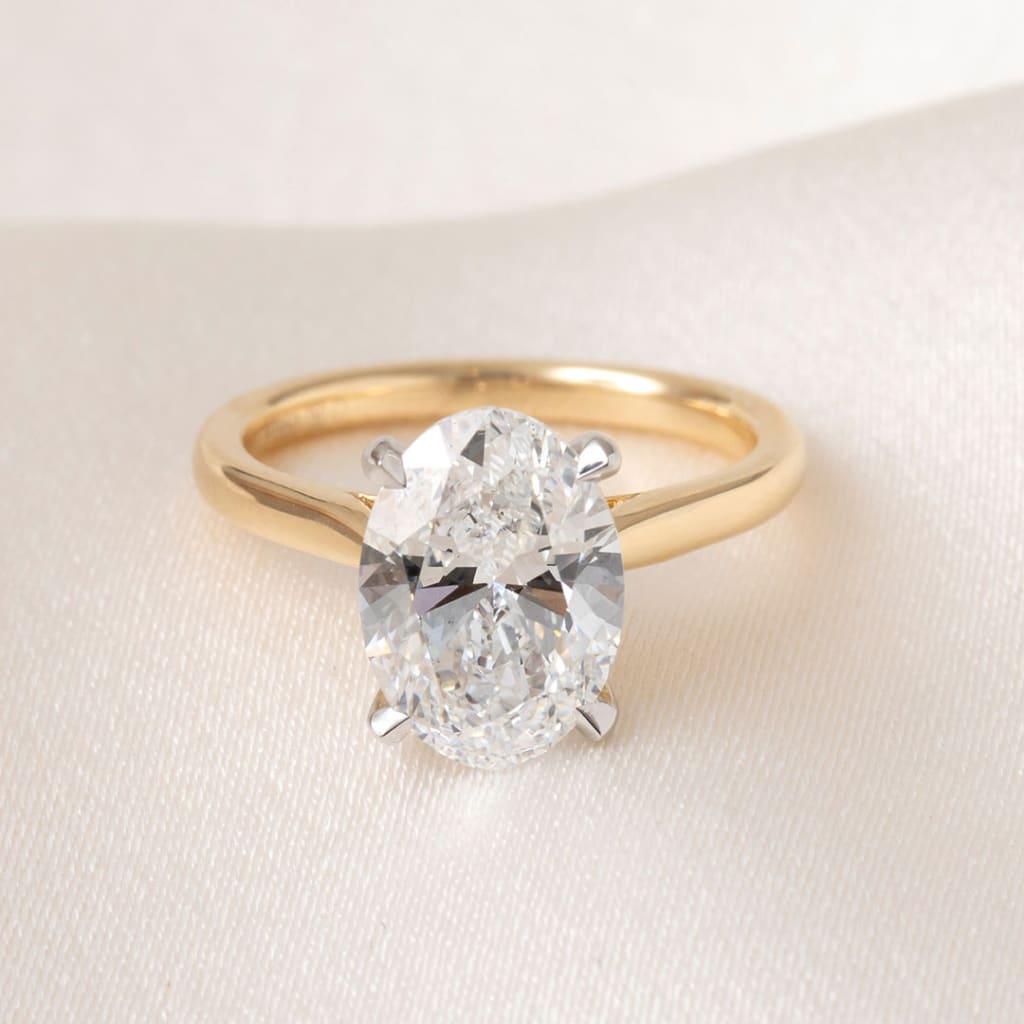 PARIS 3ct | Oval Solitaire Lab Grown Diamond Engagement