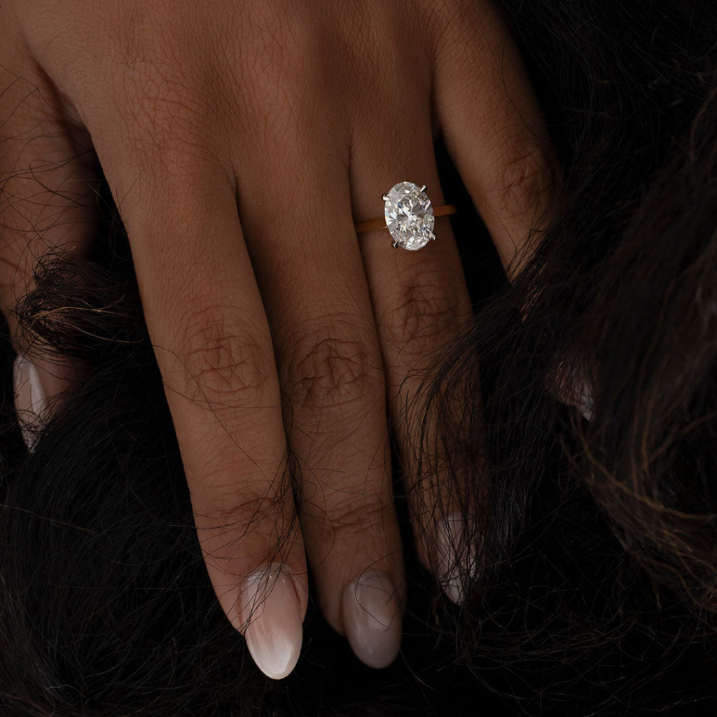 PARIS 3ct | Oval Solitaire Lab Grown Diamond Engagement