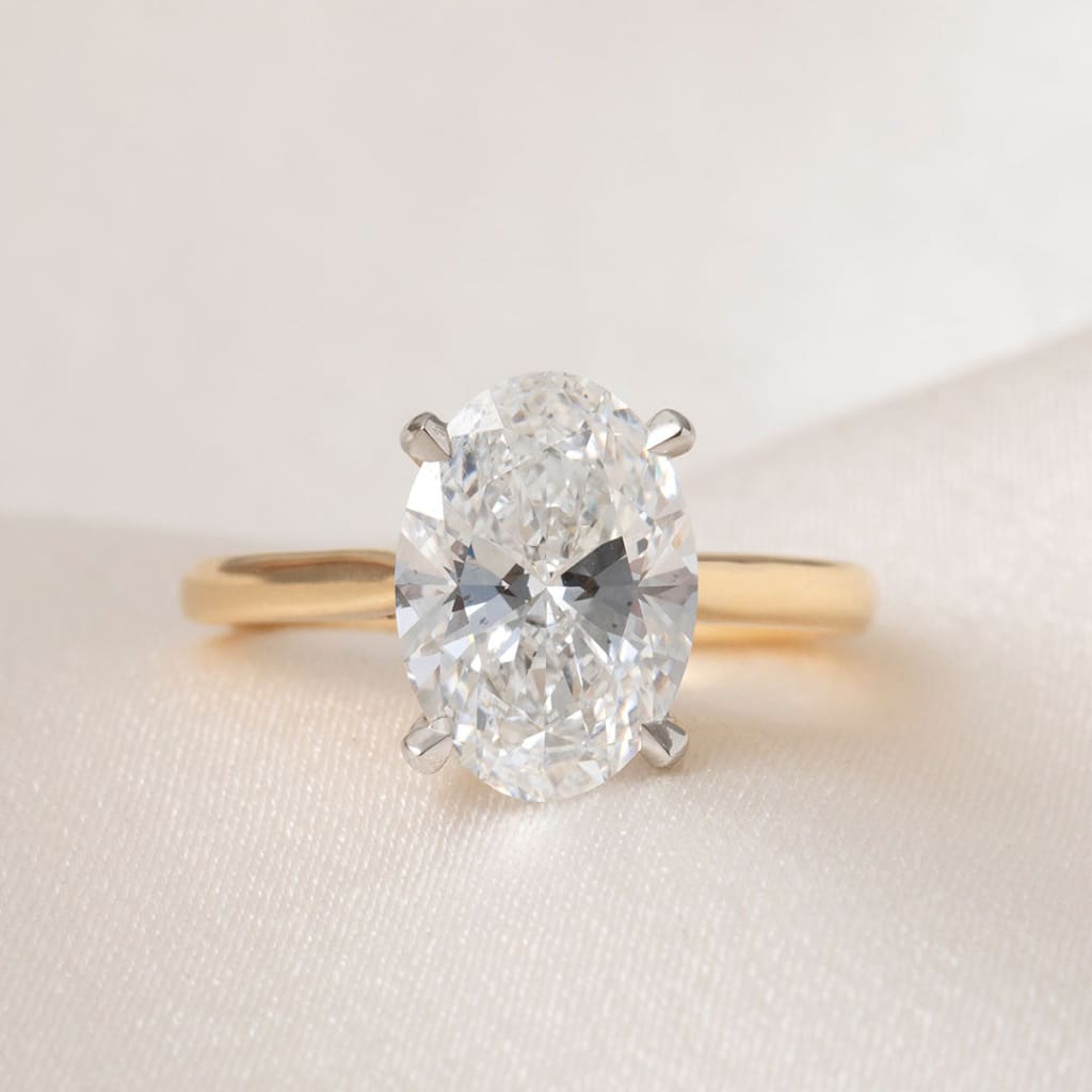 PARIS 3ct | Oval Solitaire Lab Grown Diamond Engagement