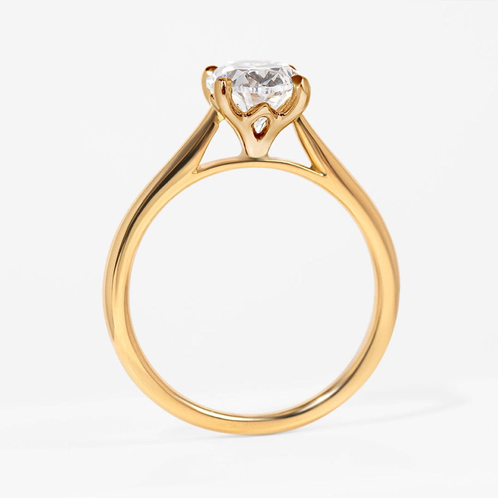 Side image of paris all yellow engagement ring