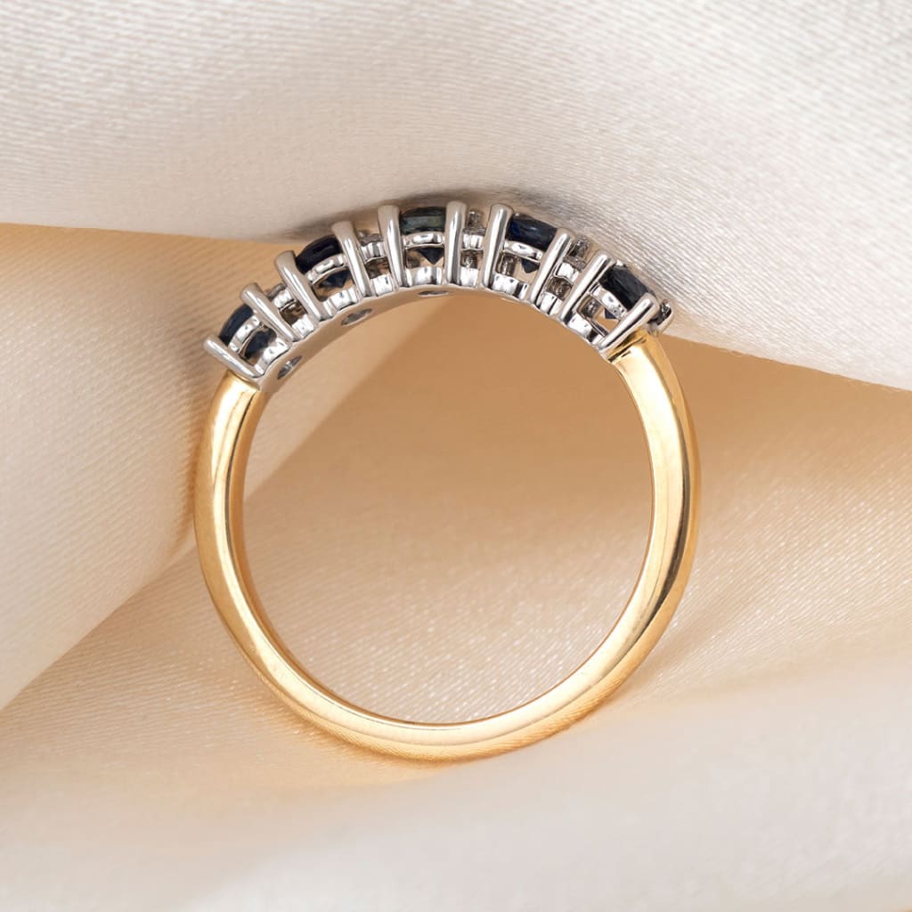 PARKER | Diamond & Sapphire Ring in 18ct Gold - Rings