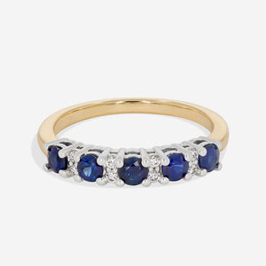 PARKER | Natural Diamond & Sapphire Ring in 18ct Gold
