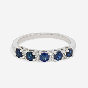 PARKER | Diamond & Sapphire Ring in Platinum