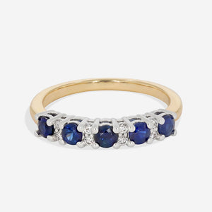 PARKER | Diamond & Sapphire Ring in 18ct Gold