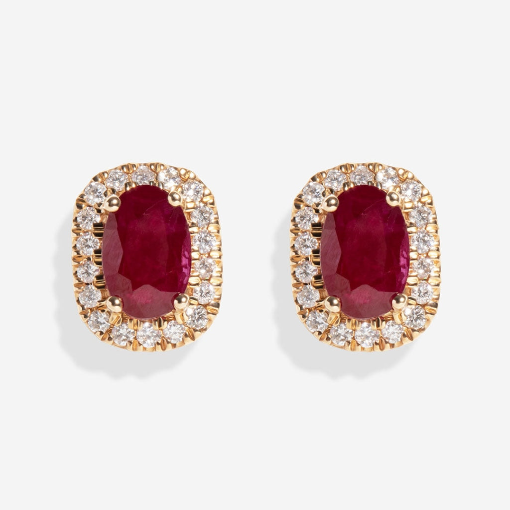 Product image of ruby diamond earrings