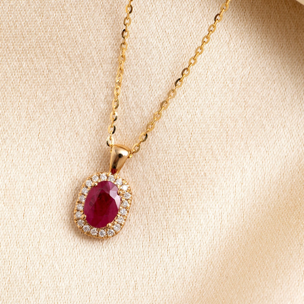 close up photo of ruby necklace