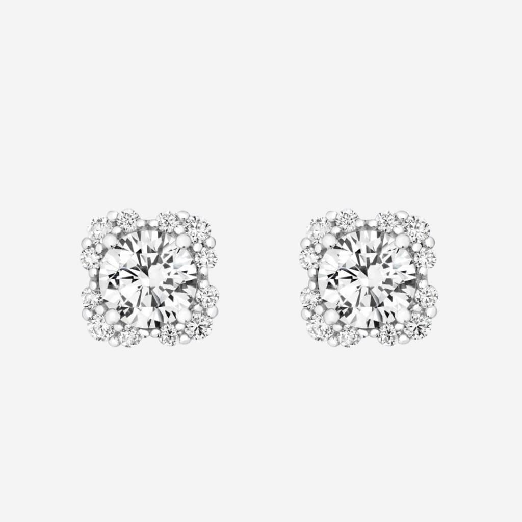 Peaked Halo Earrings | Sterling Silver