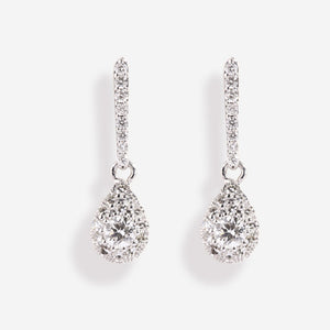 Pear Diamond Earrings 0.54ct | 9ct White Gold