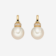 Pearl Crown Earrings | 9ct Gold