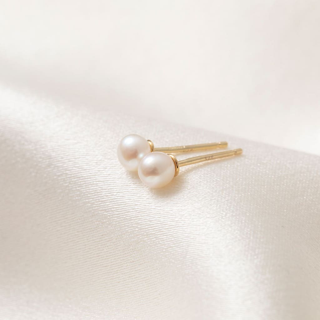 Pearl Stud Earrings - 5MM | 9ct Gold - Earrings