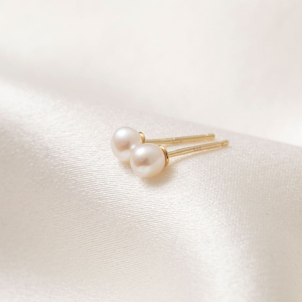 Pearl Stud Earrings - 5MM | 9ct Gold