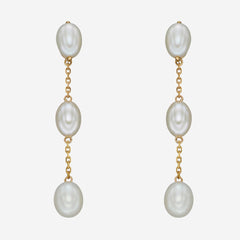 Pearls of Wisdom Drop Earrings | 9ct Gold - Earrings