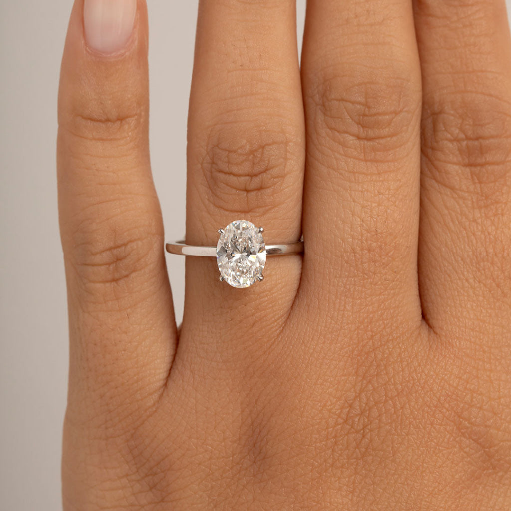 PENNY 1.60ct | Oval Solitaire Lab Diamond Set in Platinum