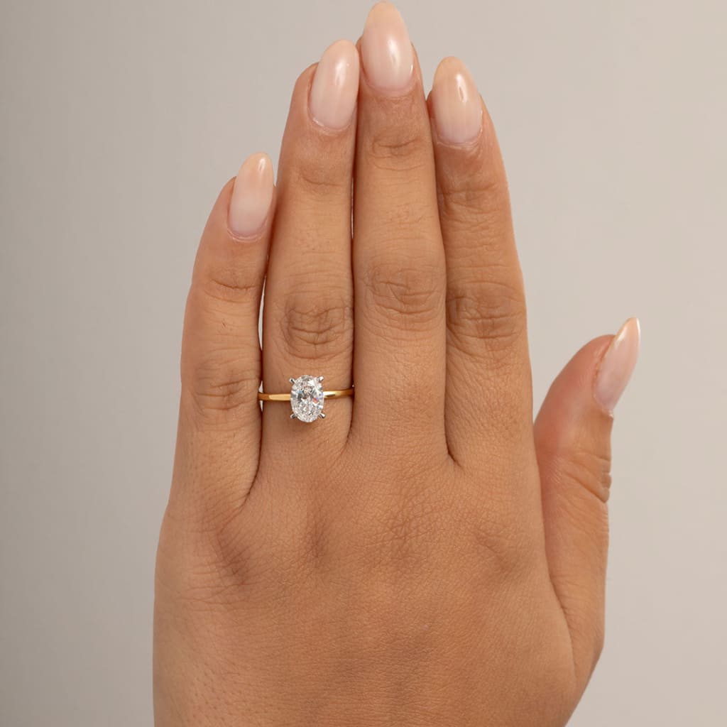 PENNY 1ct | Oval Solitaire Lab Diamond Set in 18ct Gold