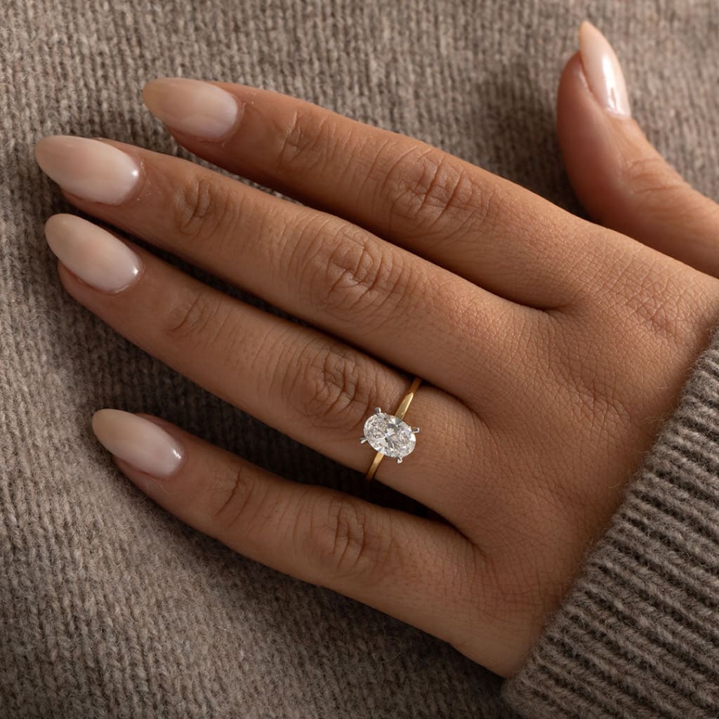 PENNY 1ct | Oval Solitaire Lab Diamond Set in 18ct Gold