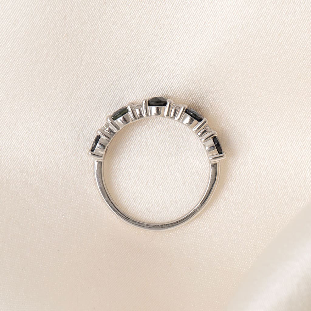 PERSIAN | Diamond & Sapphire Ring Set in Platinum - Rings