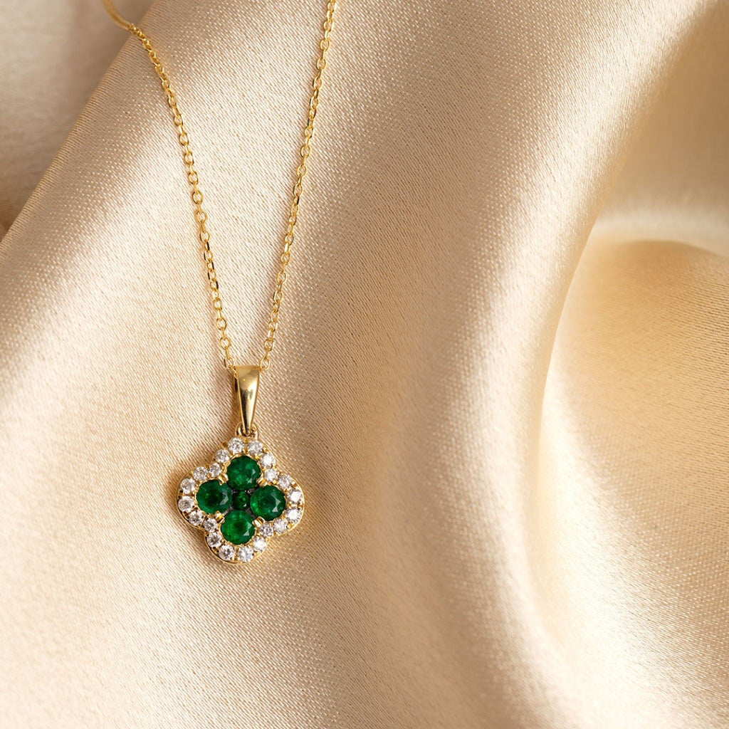 Petite emerald palace necklace product image