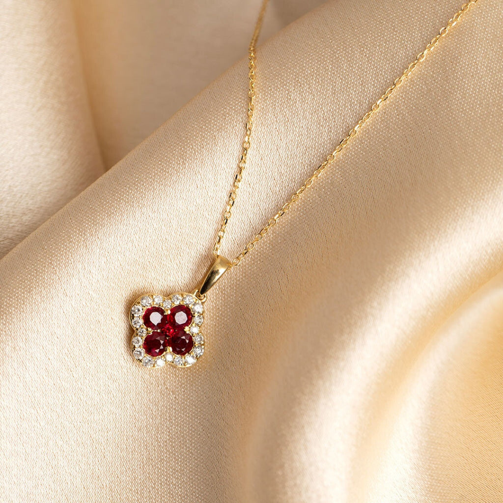 Petite Ruby Palace Diamond Necklace | 18ct Gold - Necklace