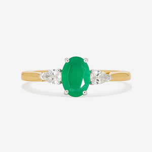 PHOEBE |  Emerald & Diamond Ring