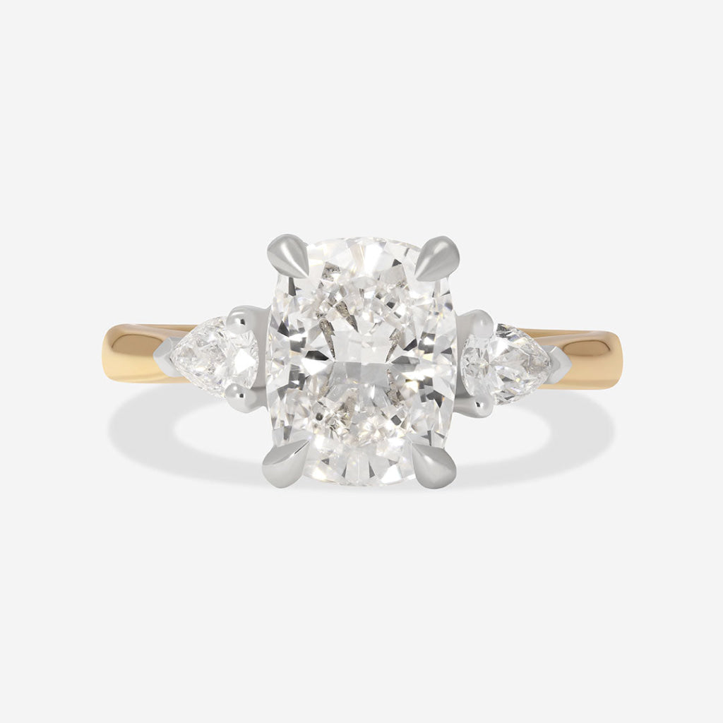 PIPER| Cushion 3-Stone Lab Grown Diamond Engagement Ring