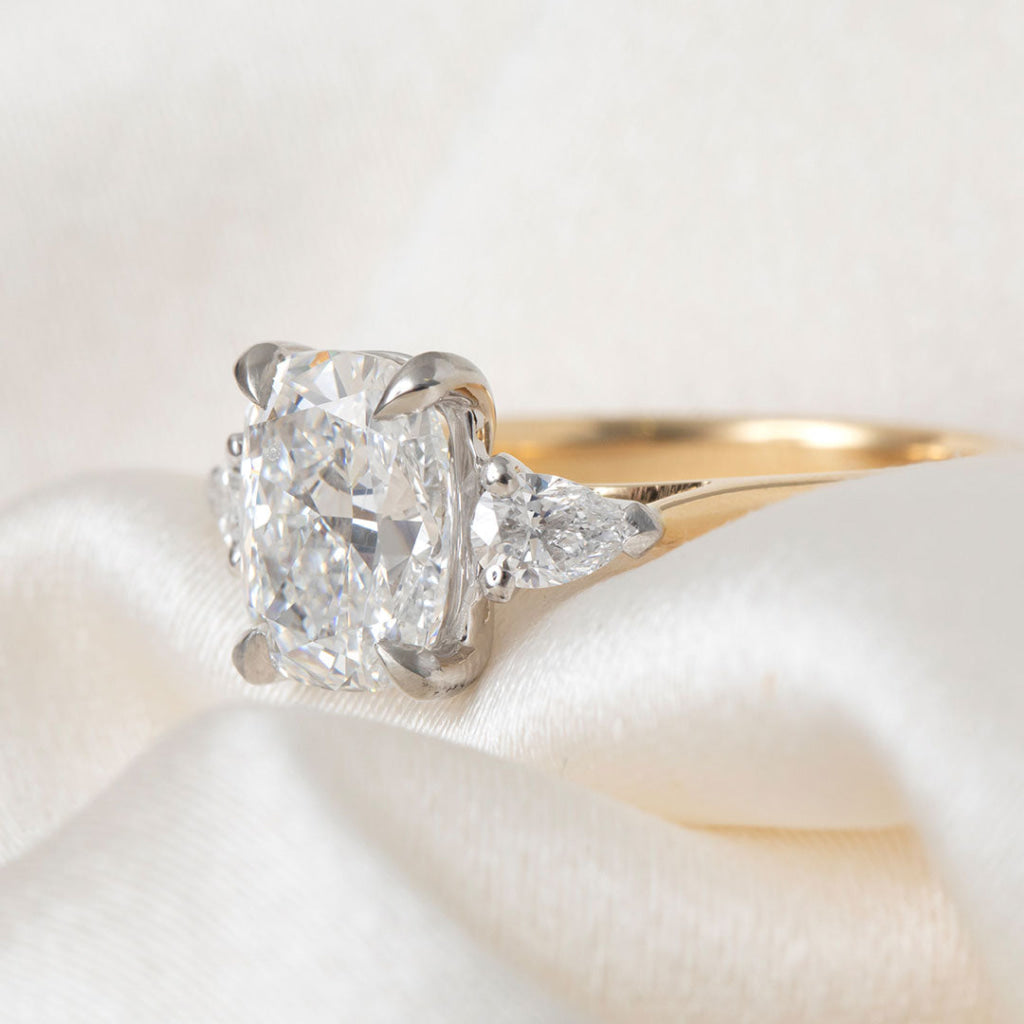 PIPER| Cushion 3-Stone Lab Grown Diamond Engagement Ring