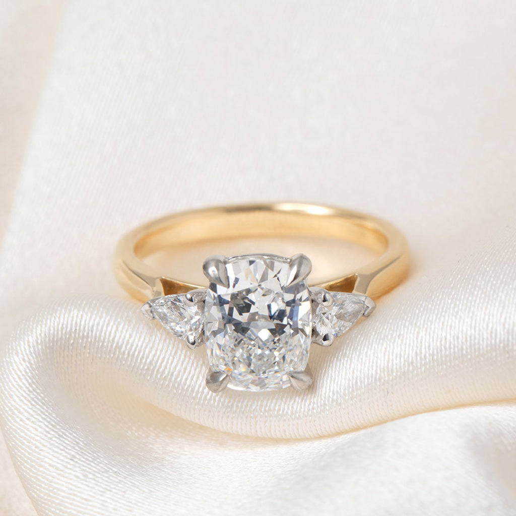 PIPER| Cushion 3-Stone Lab Grown Diamond Engagement Ring