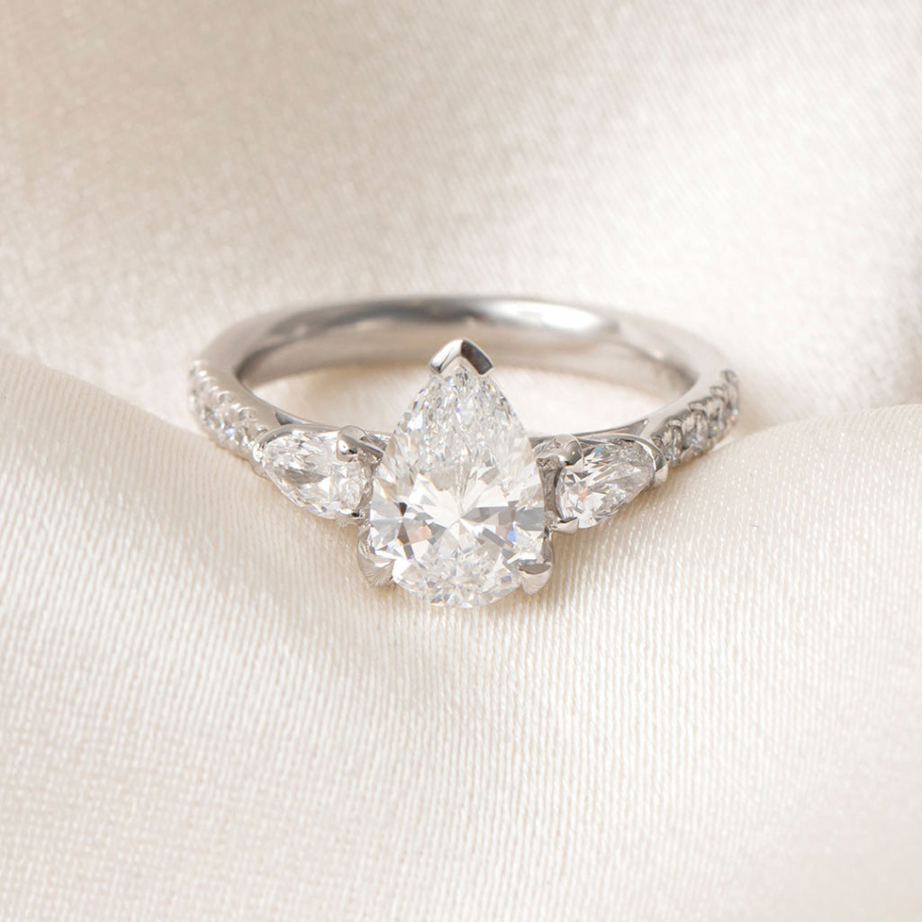 PIPPA 2ct | Pear 3-Stone Lab Grown Diamond Engagement Ring