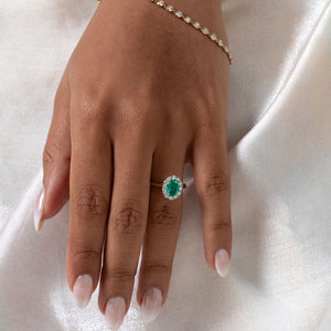 POPPY | Lab Grown Emerald & Diamond Ring