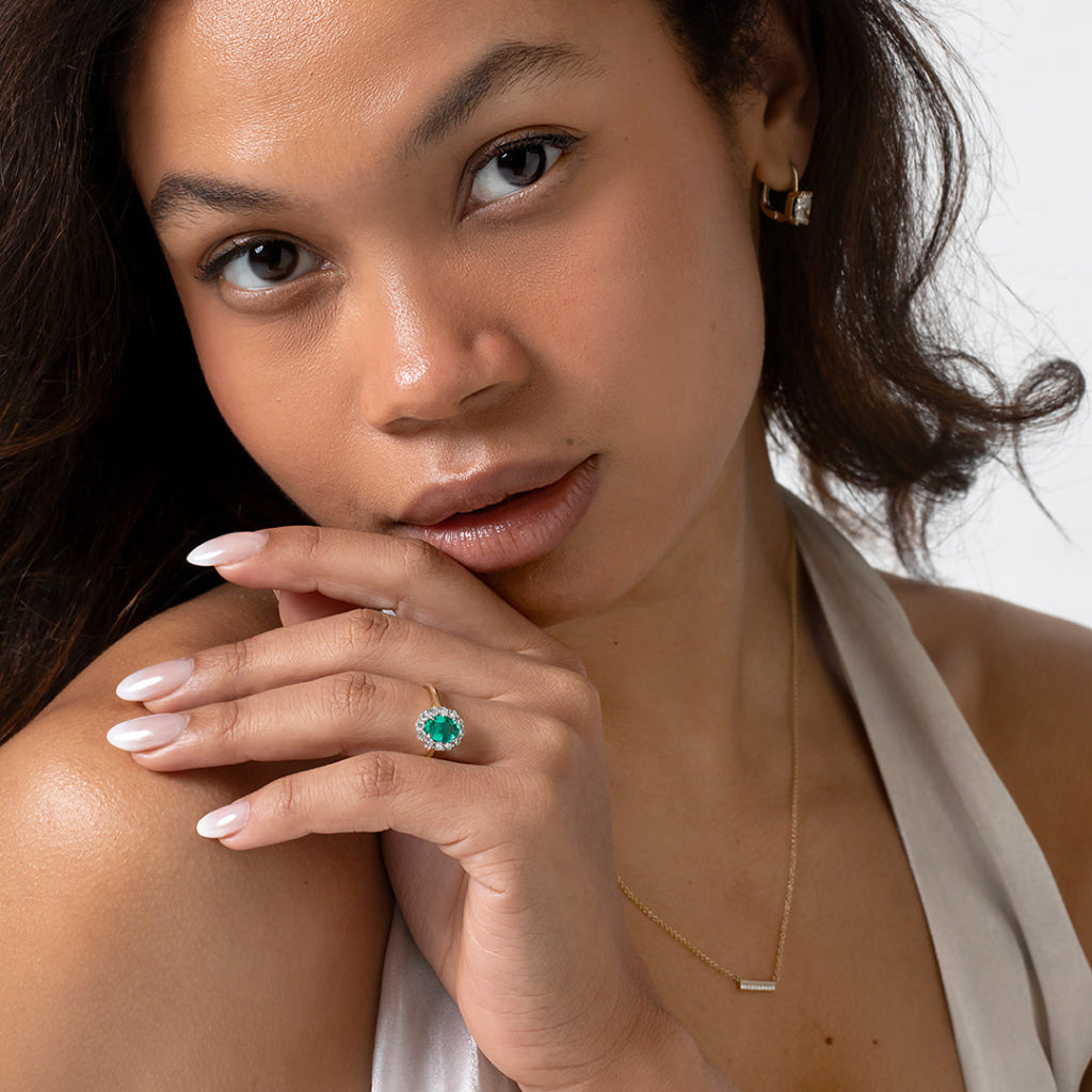 POPPY | Lab Grown Emerald & Diamond Ring - Rings