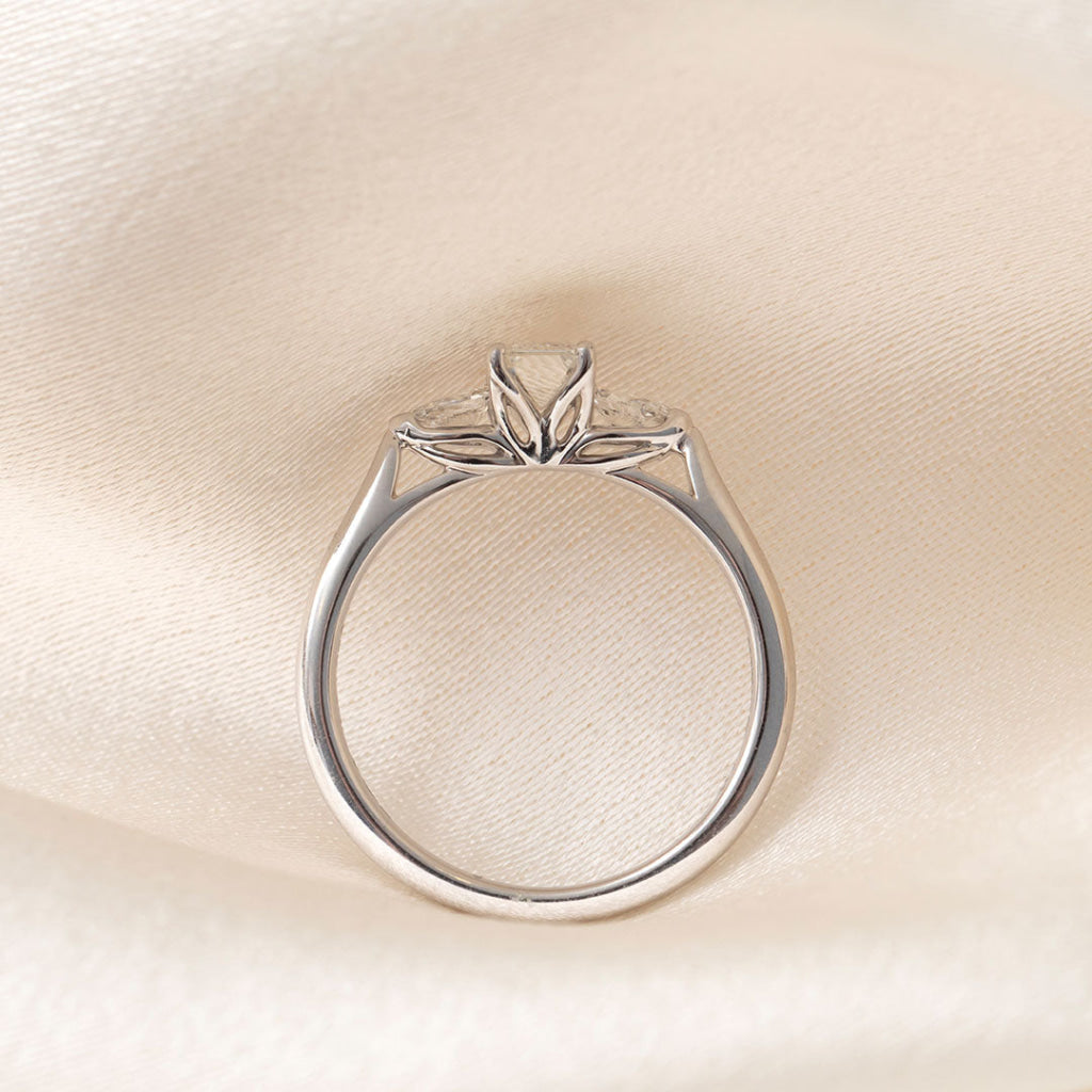 PORTIA 0.70ct | Emerald Cut 3-Stone Diamond Engagement Ring