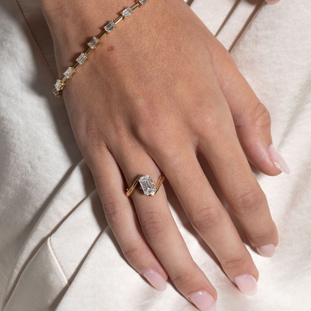 POSIE 2ct | Emerald Cut Lab Grown Diamond Engagement Ring