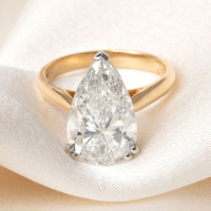 POSITANO 5ct | Pear Solitaire Lab Grown Diamond Engagement Ring in 18ct Gold