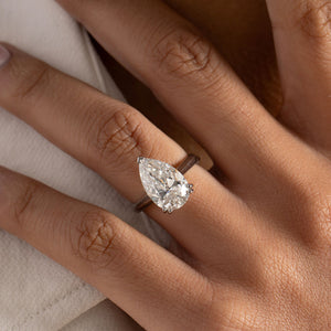 POSITANO 5ct | Pear Solitaire Lab Grown Diamond Engagement Ring in Platinum