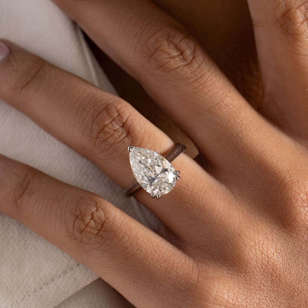 POSITANO | Pear Cut Solitaire Lab Diamond Set in Platinum