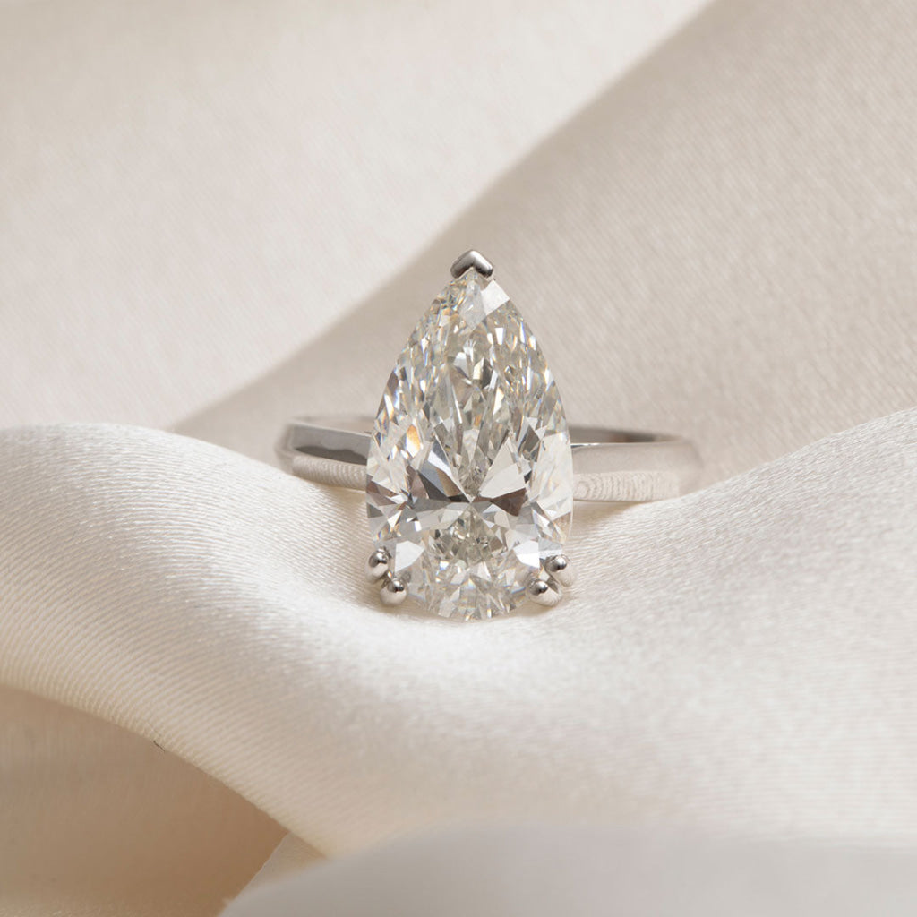 POSITANO | Pear Cut Solitaire Lab Diamond Set in Platinum