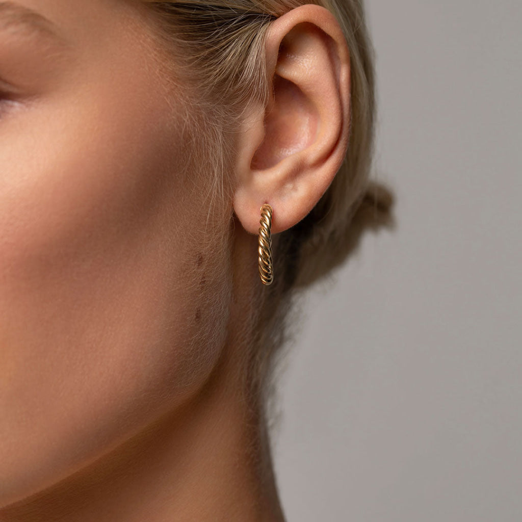 Power Hoop Earrings 20mm | 9ct Gold - Earrings