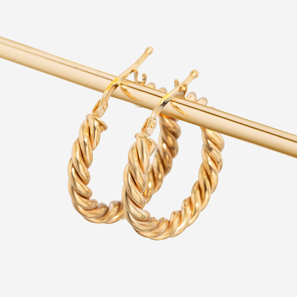 9ct gold hoop earrings