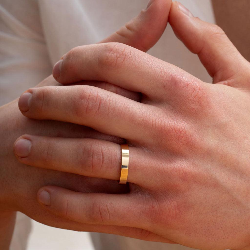 Presley | Men’s Gold Wedding Ring - Rings