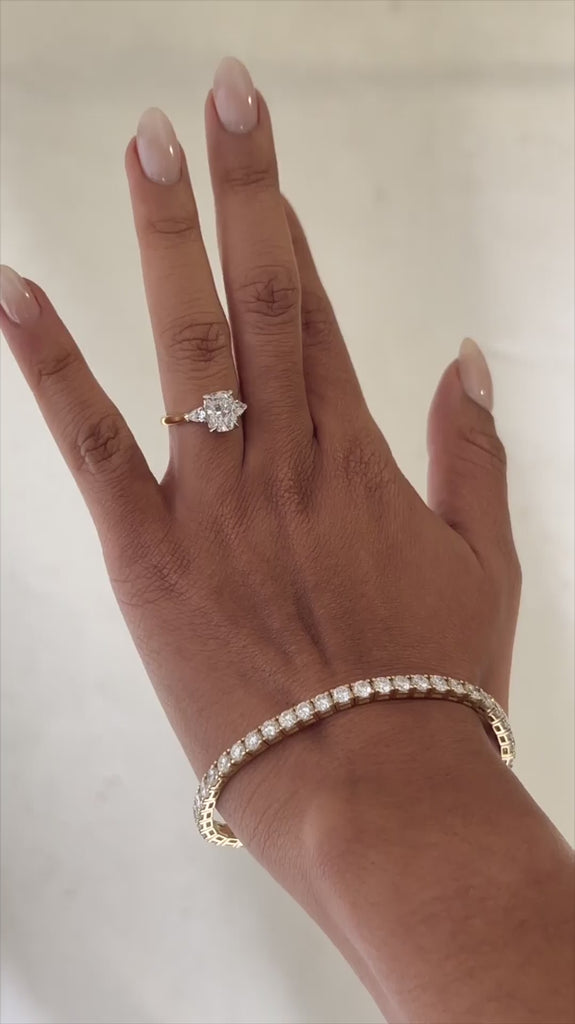 PIPER 2.50ct | Cushion 3-Stone Lab Grown Diamond Engagement