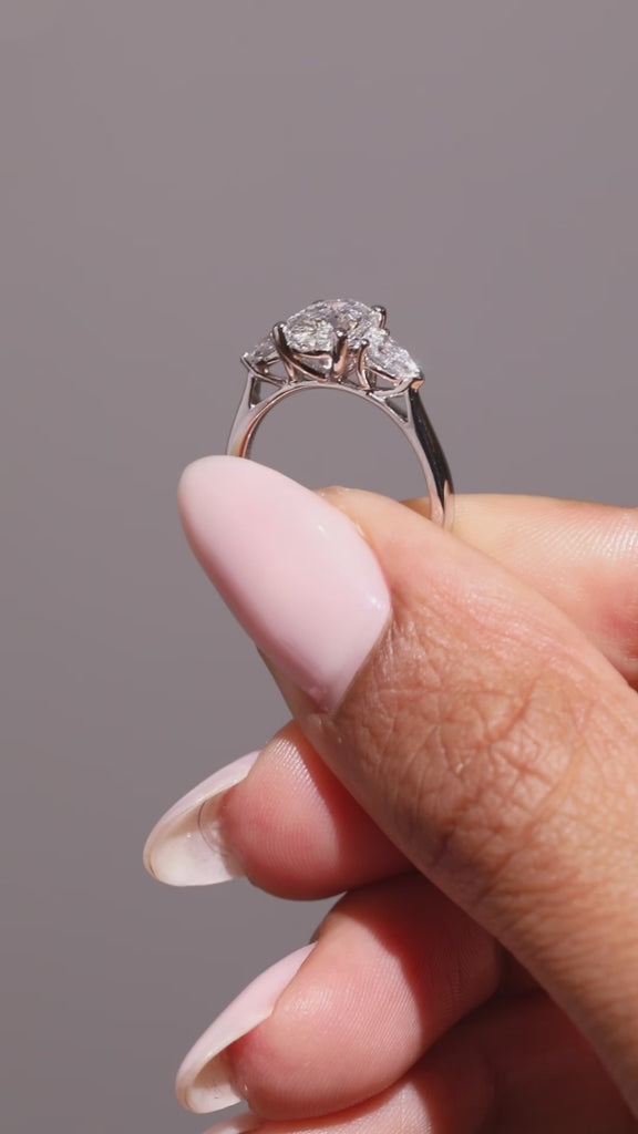 Elysian engagement ring video on hand