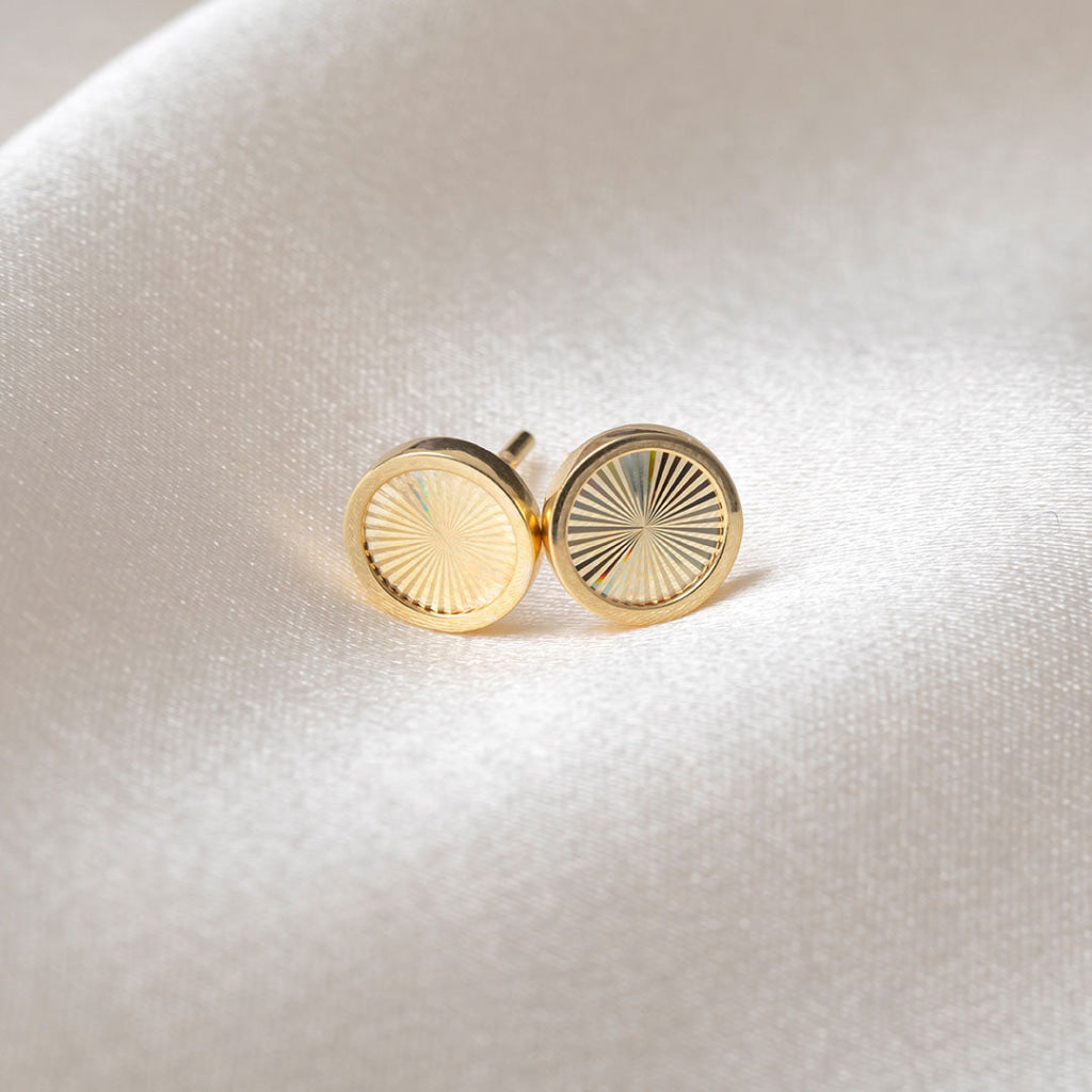 Prism Circle Earrings | 9ct Gold