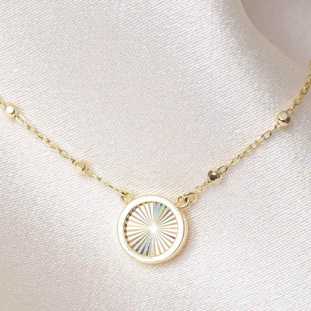 Prism Circle Necklace | 9ct Gold