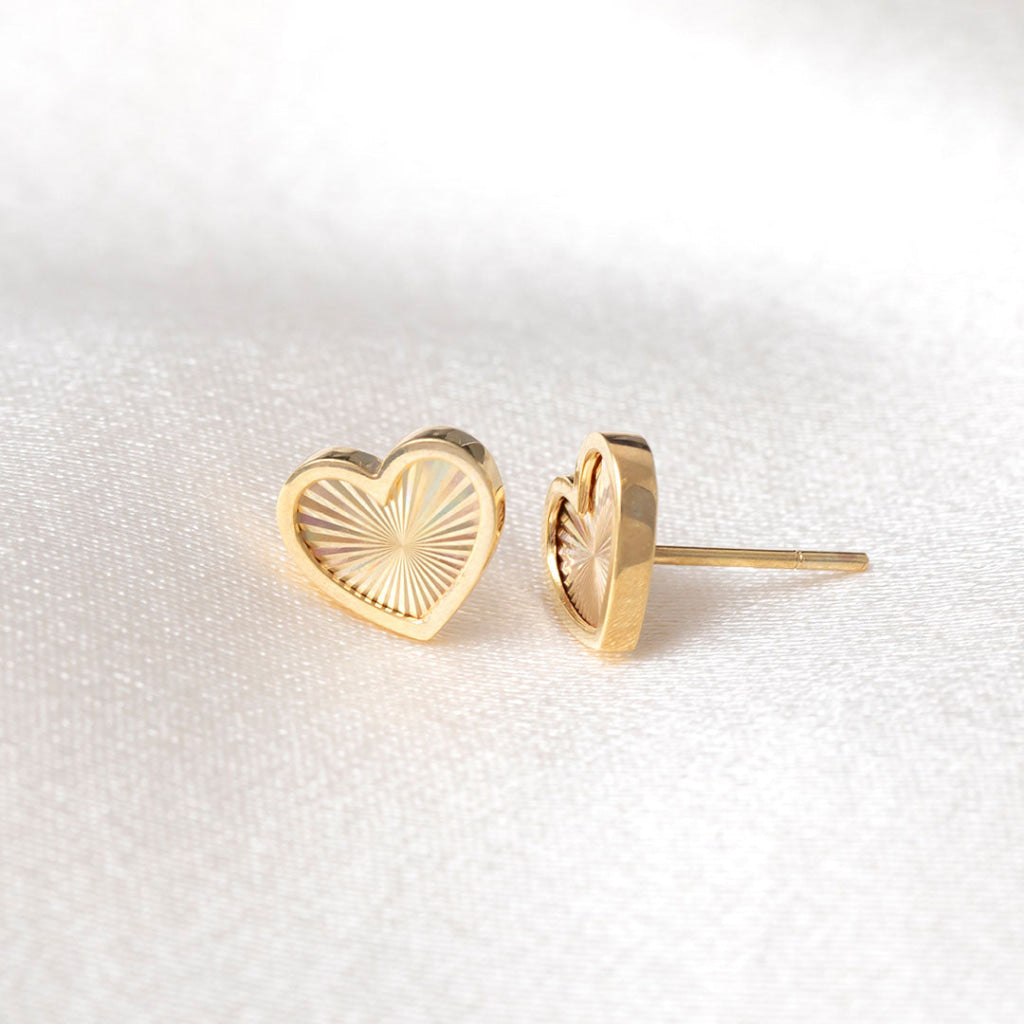 Prism Heart Earrings | 9ct Gold - Earrings
